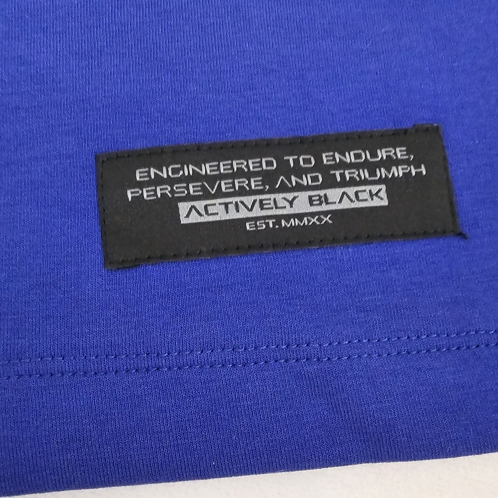 Mens Actively Black Athleisure Shorts Royal Blue Size M New With Tag - Picture 12 of 15